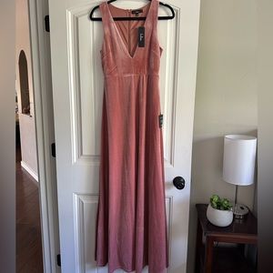 New w/Tags Dusty Rose V-neck Maxi dress by Lulus